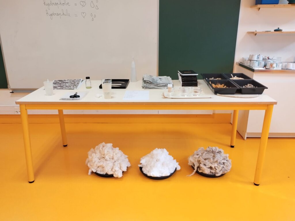 atelier scientifique et sensoriel sur la matière en fibres